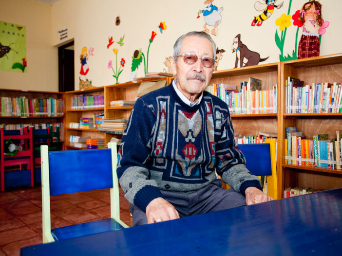 Don Ramon in Tecpan's Library