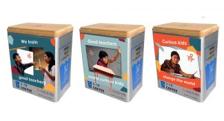 Child Aid coffee tin gift set from 3-19 coffee
